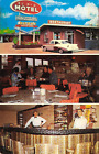 Socorro, New Mexico EL RIO MOTEL Roadside Diner Bar 1950s Car Vintage Postcard