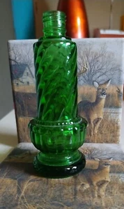 Avon Christmas Candle Bottle, Emerald Green Glass, Vintage 1970s Perfume No Top. - Foto 1 di 6