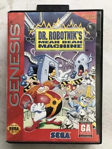 SEGA GENESIS DR. ROBOTNIK'S MEAN BEAN MACHINE GAME AND BOX 1993 Tested - Picture 1 of 4