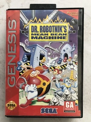 SEGA GENESIS DR. ROBOTNIK'S MEAN BEAN MACHINE GAME AND BOX 1993 Tested - Image 1 of 4