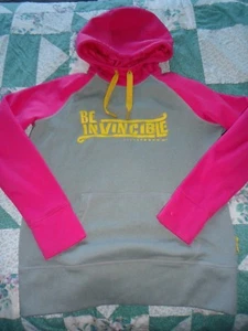 Girl's size Medium Pink & Gray Be Invincible Nike LiveStrong Hoodie Sweat Shirt - Picture 1 of 1