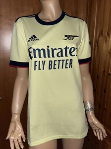 Arsenal 2021/2022 Away Jersey Shirt Adidas Yellow Soccer Football Mens Sz S NWT - Picture 1 of 10