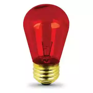 Box 20 11W S14 Transparent Red Medium Base - Picture 1 of 4
