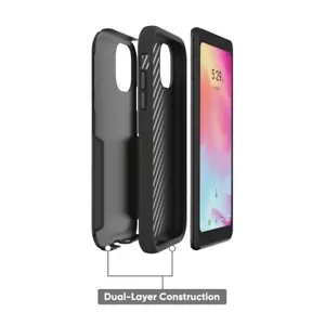 ONN Rugged Cell Phone Case Cover For Alcatel TCL A3 + Screen Protector Black - Picture 1 of 9