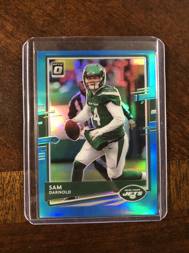 2020 donruss optic SAM DARNOLD aqua prism /299 Jets - Image 1 of 2