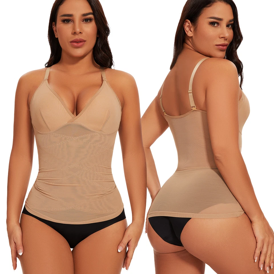 Mujeres Sin Costuras Esculpido Body Modelador Control Abdomen Body Chaleco Prendas moldeadoras Foto 1 de 4