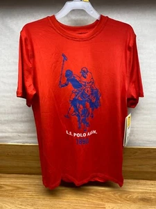 US Polo Association Youth Unisex Red T-Shirt Jersey Size: L (10-12) - Picture 1 of 4