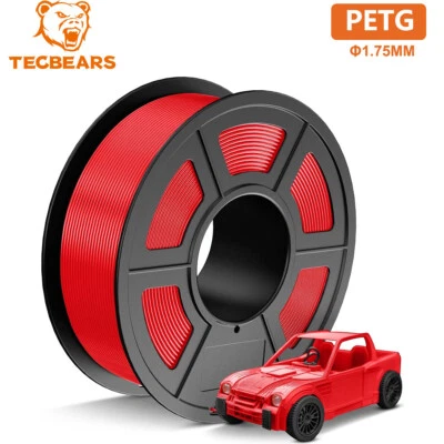 【Compra 10 Paga 6】TECBEARS PLA/PETG/SILK PLA+ Filamento de impresora 3D mate 1KG ABS ASA Foto 1 de 4