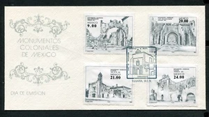 MESSICO 1983, MONUMENTI DI ARCHITETTURA COLONIALE, ARCHEOLOGIA Sc 1338-1341 SU F.D.C. - Foto 1 di 1