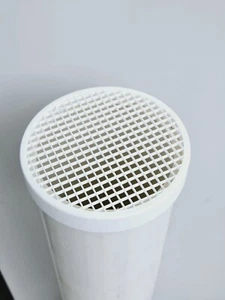 2" PVC Vent Screen, 2.375" ID, 1/4" Mesh, All Plastic fits on Outside of 2" Pipe - Picture 1 of 4