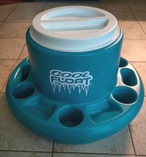 Cool Float Blue Beer Cooler 18+ Can Capacity Plastic Ice Chest Lake Pool River