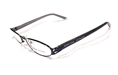 Marcos de gafas Adrienne Vittadini AV6057 196 Sm negro metal gris 51-17 140 nuevos Foto 1 de 4