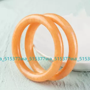Brazalete redondo ancho de jade natural genuino gemas joyería 54-64 mm - Imagen 1 de 26