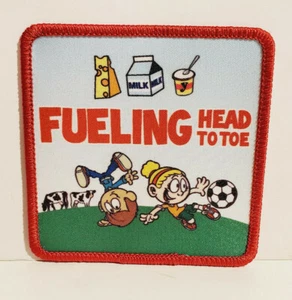 CABOT CHEESE EDUCATIONAL CLOTH PATCH SCOUT STYLE ADVERTISING NUTRITION FUELING - Picture 1 of 2