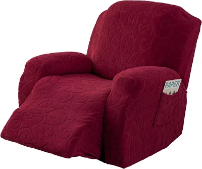 4 Pieces Recliner Cover Stretch Sofa Slipcover, Sofa Couch Cover for Reclining C - Image 1 of 4