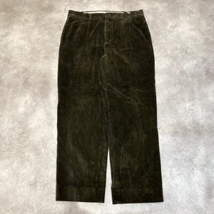 Brooks Brothers Cord Trousers Mens 36" Vintage Straight Fit Corduroy Pants Green - Picture 1 of 11