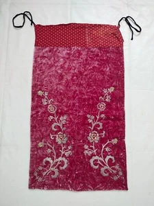 vintage velvet & metallic embroiedry textile embroidered apron needlework t945 - Picture 1 of 14