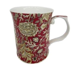 Fine Bone China William Morris Red Flower Coffee Mug w Handle Cup 415cc - Bild 1 von 1