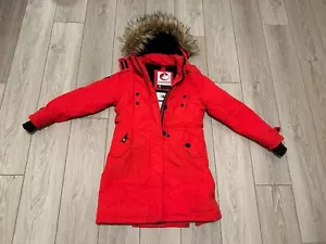Canada Weather Gear Coat Youth L 14-16 Red Hooded Insulated Parka Snow Ski - Picture 1 of 4