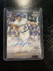 2022 Stadium Club Base Auto #SCBA-AA Aaron Ashby - Milwaukee Brewers Rookie - Picture 1 of 2