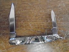 SCHRADE UNCLE HENRY STEWART TAYLOR CUSTOM POCKET KNIFE ABALONE HANDLE