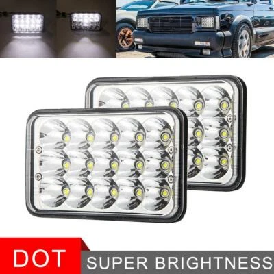 Faros LED 300W 4x6" pulgadas haz alto/bajo para Chevy S10 1997 R10 1987 GMC Jimmy Foto 1 de 4