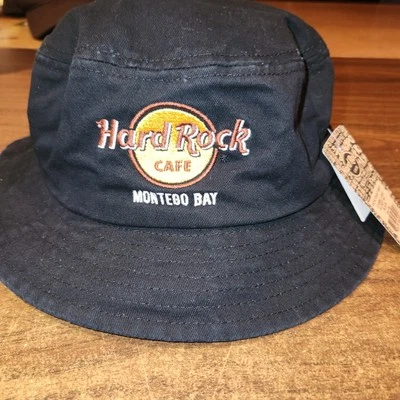 NEW W/ Tags Hard Rock Cafe Montego Bay Black Bucket Hat, Beach Cap - Image 1 of 4