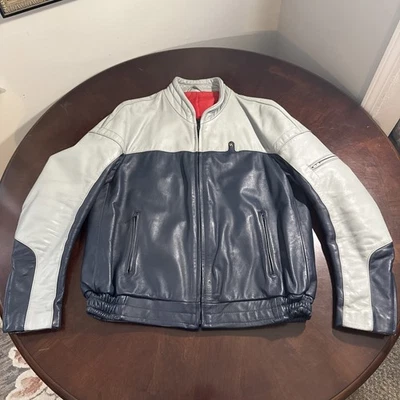 Винтажная кожаная мотоциклетная гоночная куртка 80-х BMW сделано в Германии  - Изображение 1 из 4