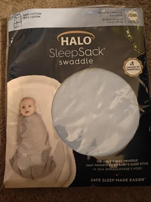 Saco de dormir Halo 100 % algodón azul claro nacimiento a 3 meses recién nacido nuevo Foto 1 de 4