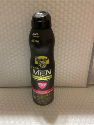 Protector solar en spray Banana Boat Men Triple Defense FPS 50 RARO Foto 1 de 2