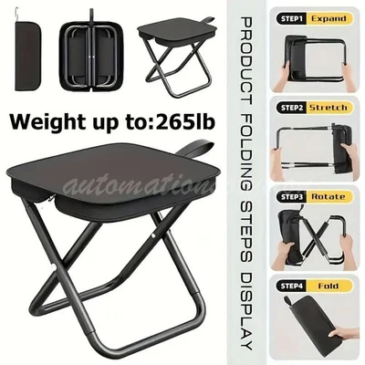 2025 Small Folding Camping Stool Portable Folding Chair for Travel Hike Fishing - Image 1 of 4