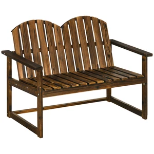 Outdoor Wooden Love Seat Bench for Two - Perfect Patio Companion! - Picture 1 of 9