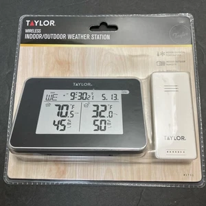 Taylor Wireless Weather Station W/ Hygrometer Indoor and Outdoor Digital 1731 - Picture 1 of 5