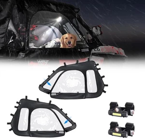 KEMIMOTO Soft Upper Doors with 2 UTV Dome Light, Polaris RZR XP 1000 / XP Turbo - Picture 1 of 13
