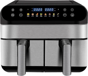 Dual air fryer 9.5QT Digital 8 Functions Family Size W/ 2 Easy Clean Baskets - Picture 1 of 8