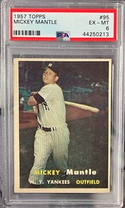 1957 Topps Mickey Mantle PSA 6 New Slab!