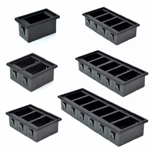 Black Laser Rocker Switch Panel Mounting Bracket Hose Box for Car SUV Trucks - Imagen 1 de 12