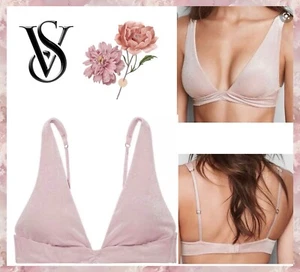 Reggiseno bralette VICTORIA'S SECRET in velluto scintillante a tuffo taglia small - Foto 1 di 6
