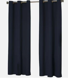 Eclipse Blackout One Grommet Panel 42" W x 95" L Microfiber Navy Blue - Picture 1 of 3