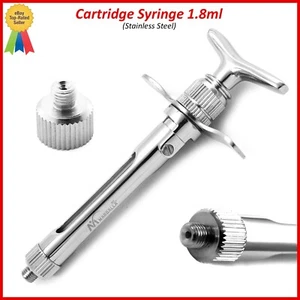 Dental Aspirating Anesthesia Syringe Cartridge Injection 1.8ml Anesthetic Tools - Picture 1 of 3