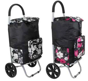 X Large 2 Wheels check Shopping Trolley Light Weight Strong Folding Cart Shopper - Picture 1 of 15