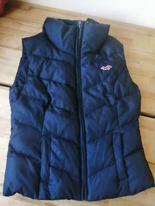 HOLLISTER Teen/Ladies Navy Padded Gilet Bodywarmer size XS approx 16" wide VGC - Picture 1 of 10