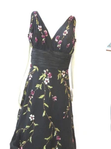 Jovani Black Sleeveless Embroidered Beaded SIlk Gown Sz 10 Worn 1x! - Picture 1 of 10