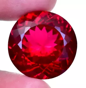 Natural Round Shape Red Ruby Gemstone 9.80 Ct Loose Gemstone AGL Certified - Picture 1 of 8