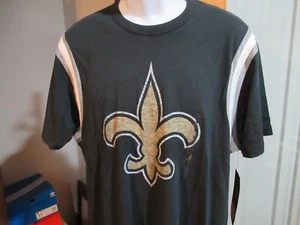 New Orleans Saints Big Logo 47 Brand Shirt Men's Large new with tags Free Ship - Picture 1 of 3
