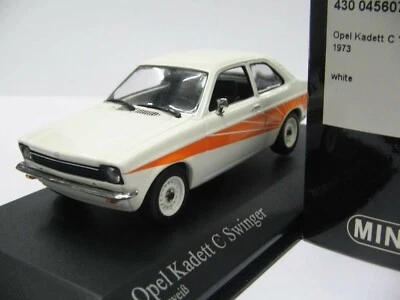 WOW EXTREMELY RARE Opel Kadett C 1200S Swinger 1973 White 1:43 Minichamps-Rekord - Image 1 of 3