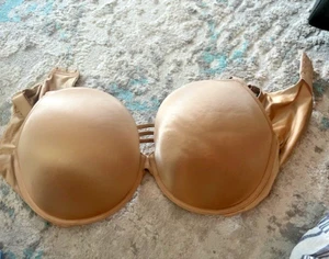 SOMA BH Warm Amber Beige 44DD Atemberaubender Push Up BH Gepolstert Satin Plüsch - Bild 1 von 7