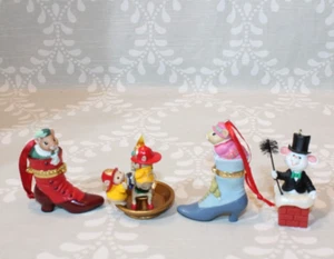 4 Vintage Hallmark Andenken Feiertag Ornamente 1987-2002 mit Mäusen Schmuck Stiefel - Bild 1 von 23