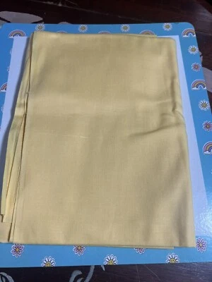 1 Yard Yellow Cotton Fabric. NOS - Image 1 of 2