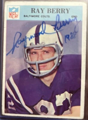 1966 Philadelphia Raymond Ray Berry #15 * RaRe * Colts HOF Autograph * Auto * - Image 1 of 2